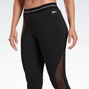 Reebok Les Mills women’s black Leggings with Mesh Detail